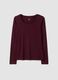 Purple stretch viscose slim-fit crew-neck T-shirt_4