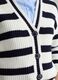Striped knit cardigan with V neck_2