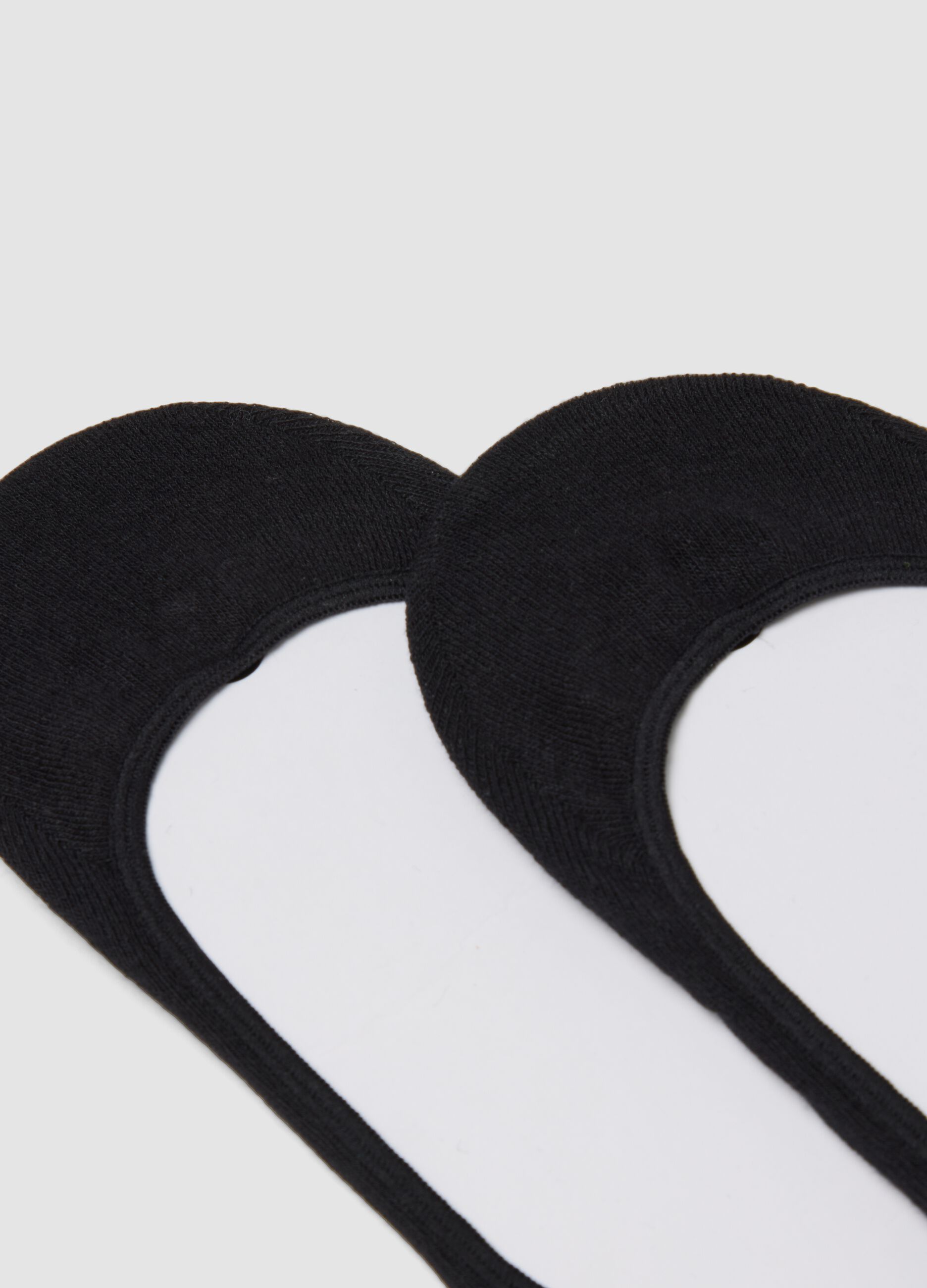 3-pack of black sporty no-show socks in stretch organic cotton