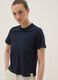 Blaues Kurzarm-T-Shirt aus reiner Baumwolle in Regular Fit_0