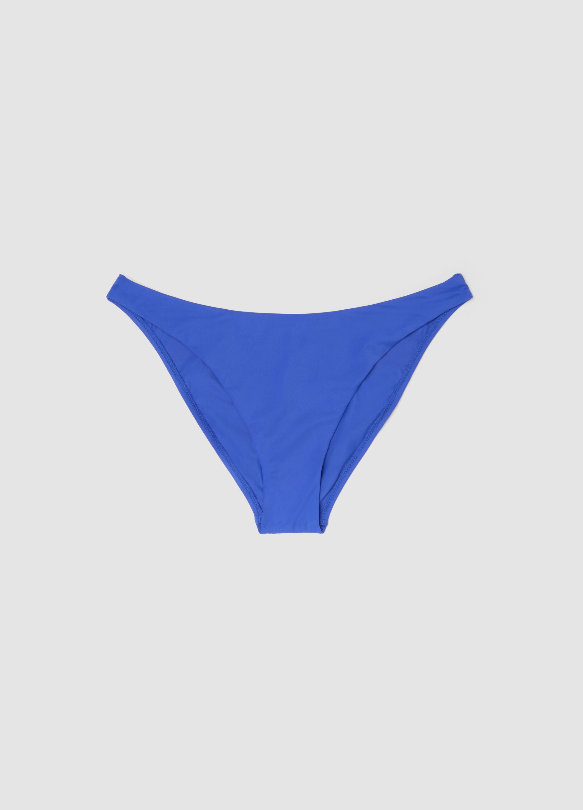 Blue stretch-fabric bikini bottoms