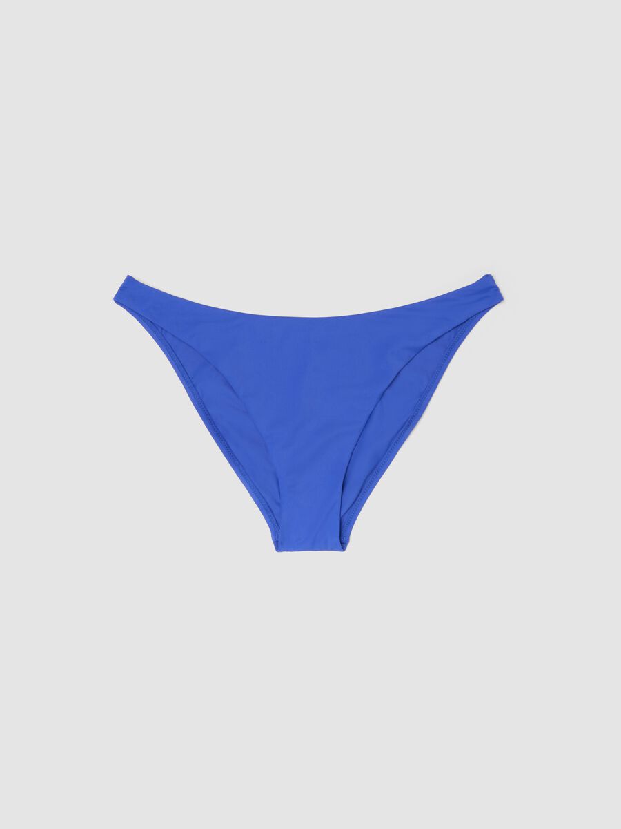 Blue stretch-fabric bikini bottoms_0