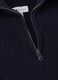 Blauer Half-Zip-Pullover aus elastischer Wolle_1