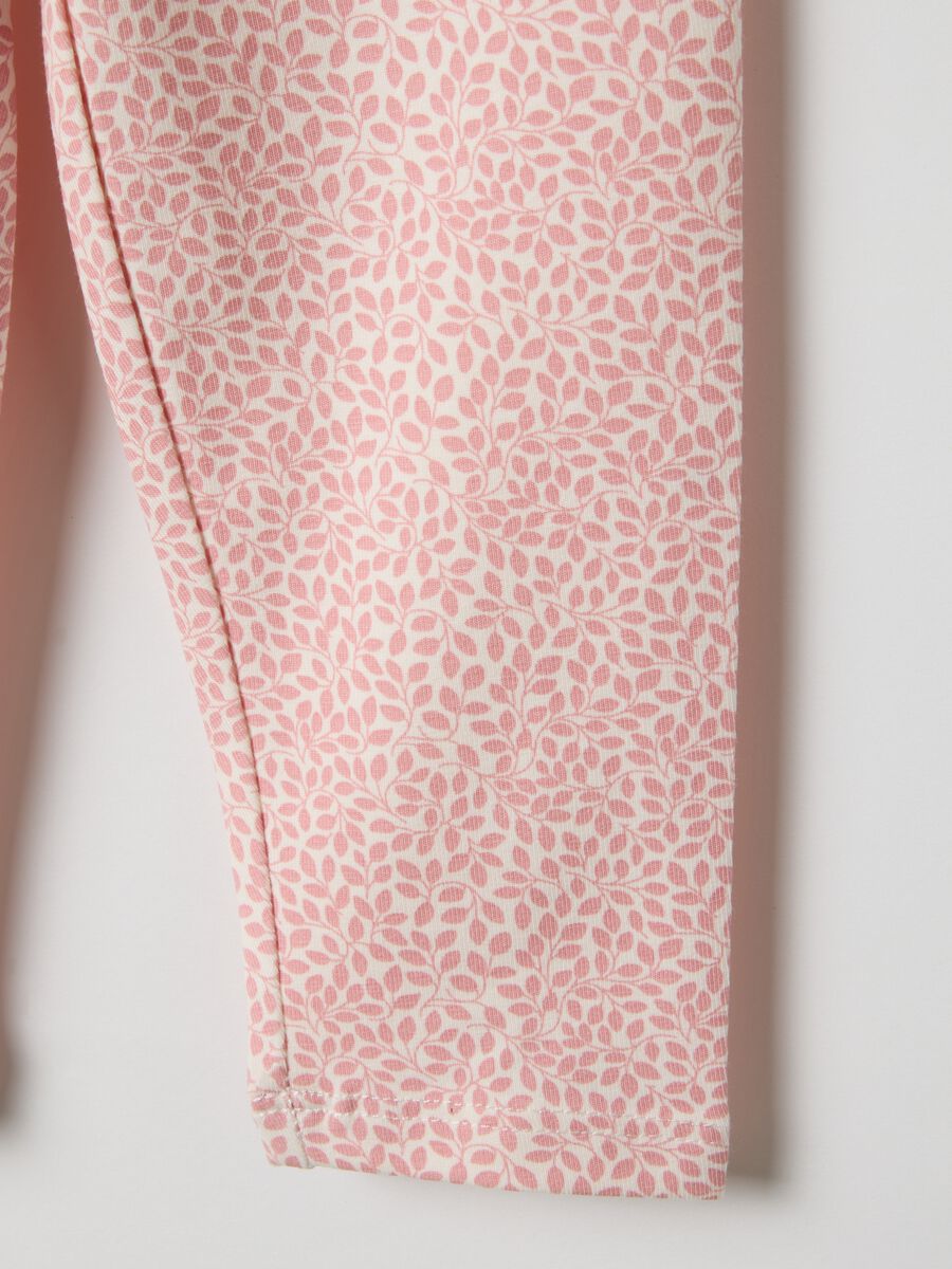 Rosa Slim Fit Baumwolle Stretch Leggings f&uuml;r M&auml;dchen_3