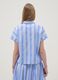 Blue striped pure cotton shirt_2