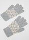 Grey gloves with white geometric pattern_1