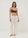 Lange Hose aus reiner Viskose in Weiss_0