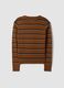 Brown viscose-blend polo-collar jumper, regular fit_1