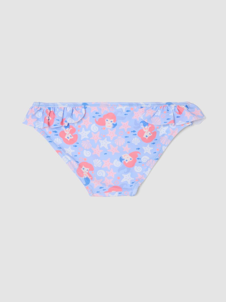 Blue ruffle-waist stretch swim briefs for baby girl_1
