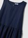 Robe midi bleue en pur coton_1