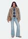 Jeans blu chiaro flare in cotone elasticizzato_4