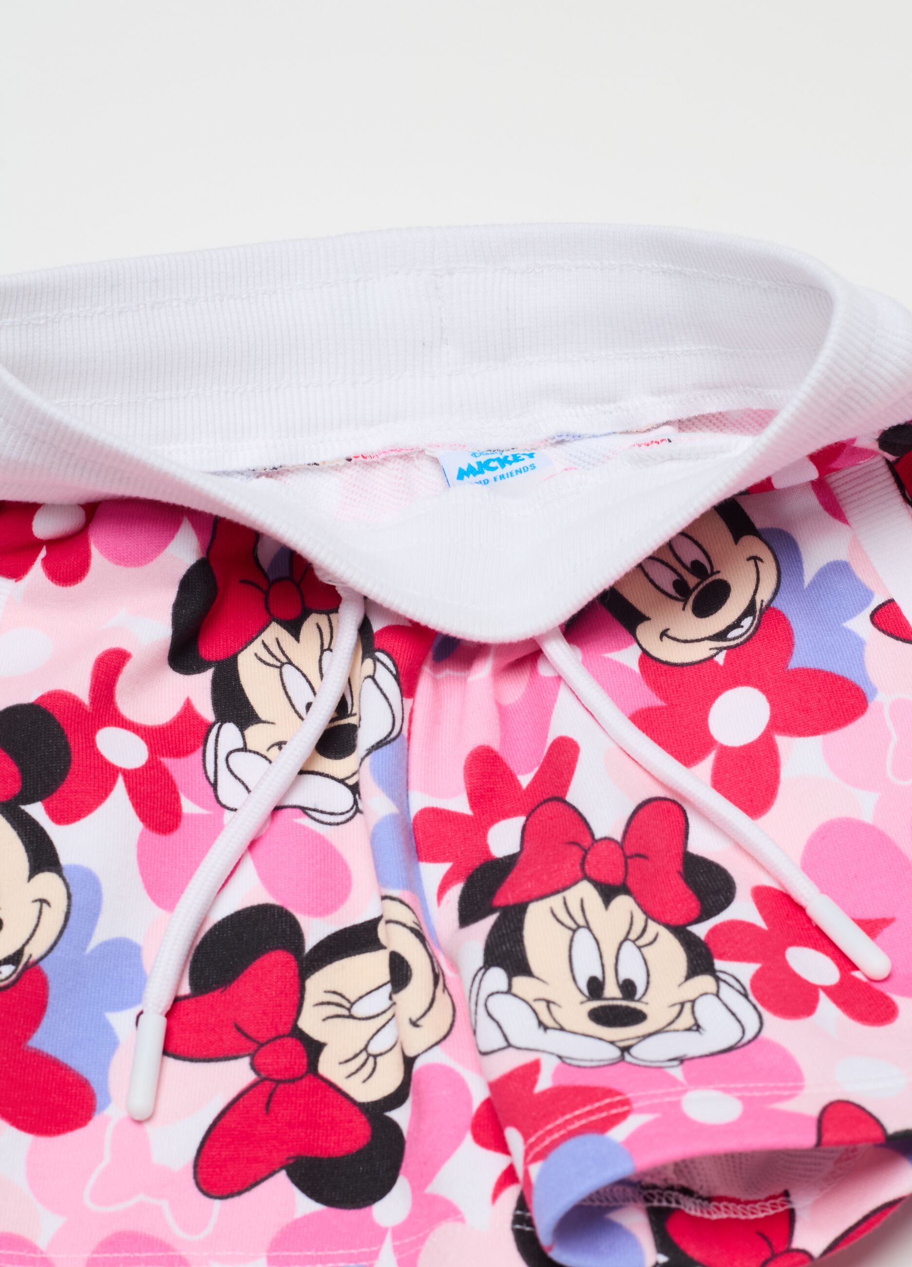 Shorts con coulisse e stampa Minnie