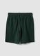 Green cotton-blend jogger shorts with drawstring, relaxed fit_4