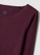 T-shirt viola in modal elasticizzato con girocollo regular fit_1