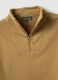 Brauner Baumwollmix-Pullover mit Halbzip_5