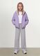 Casaco ultralight roxo revers&iacute;vel com capuz e fecho de correr para menina_2