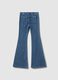 Girls' Blue Denim Flare Fit Jeans_4