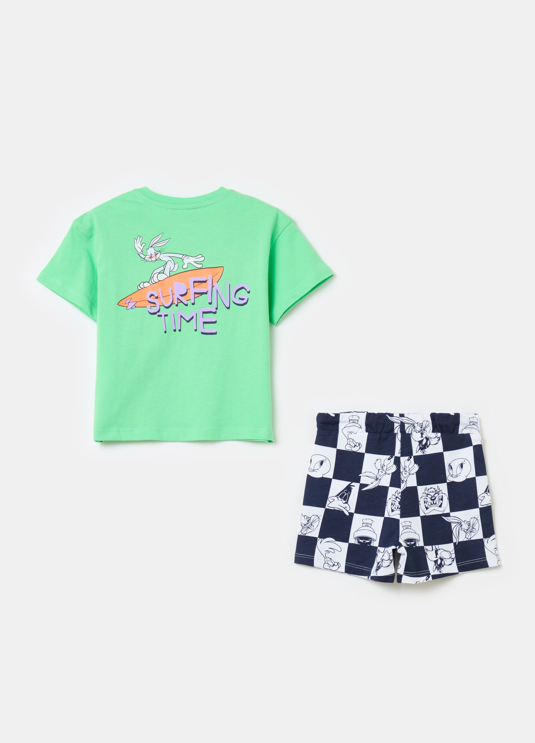 Jogging set with Bugs Bunny surfer print