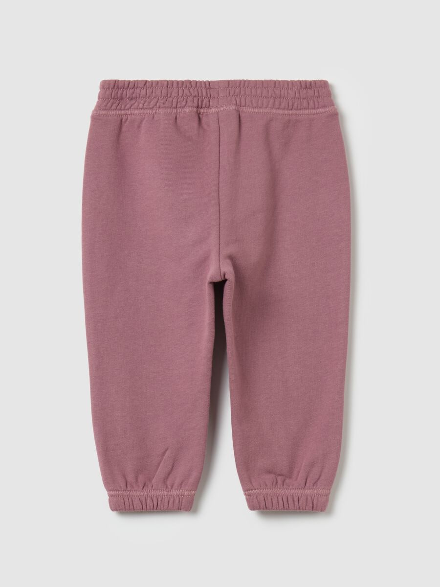 Cotton joggers with elasticated edging_1