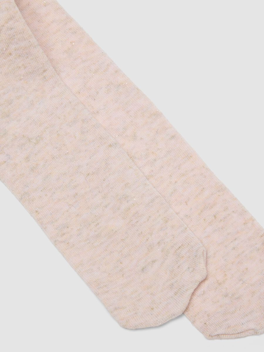 Collant rosa in viscosa elasticizzata m&eacute;lange_2