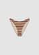 Stretch-Bikinihose mit bunten Streifen_0