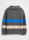 Grey striped cotton pullover_1