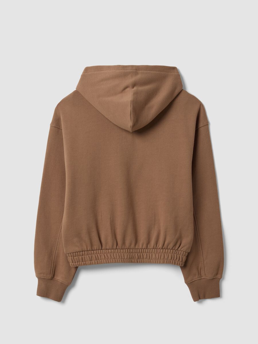 Brown organic cotton hoodie_1