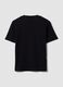Black pure cotton short-sleeve T-shirt, relaxed fit_1