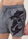 Grey Swim Boxer Shorts with One Piece Print_3