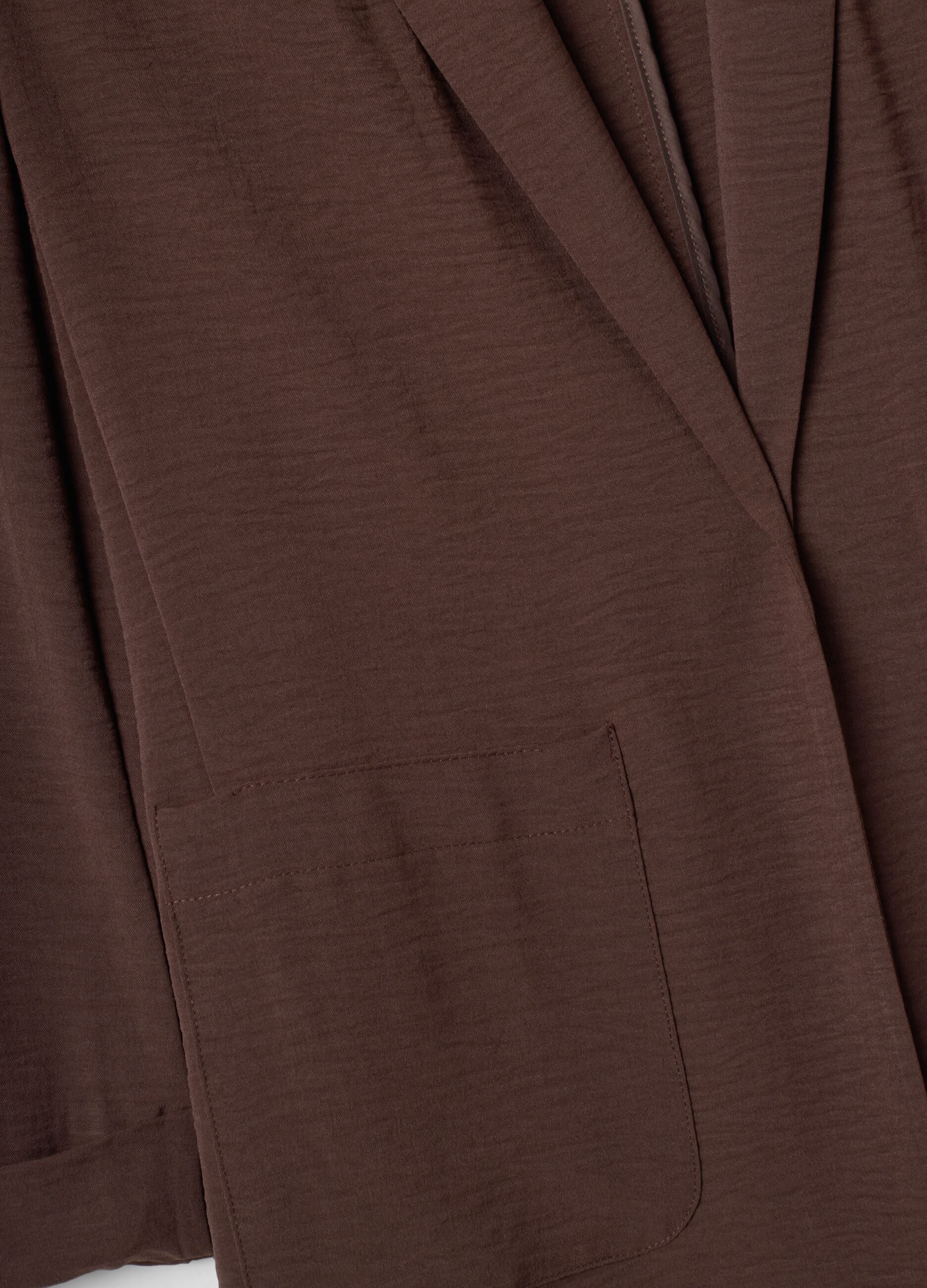 Brown regular-fit blazer with classic lapel