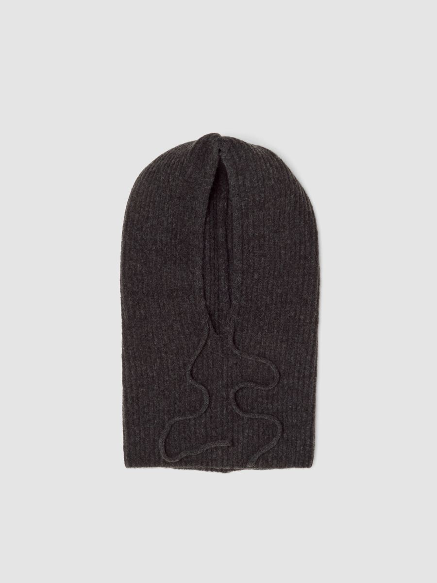 Grey stretch wool jersey-knit balaclava_2
