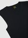 Black regular fit pure cotton tank top with wide shoulder strap_5