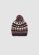 Jacquard beanie with pom-pom_0