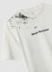 White oversized pure cotton T-shirt with "Never Benched" slogan for boys_4