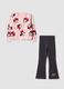 Completo jogging rosa in misto cotone con stampa Minnie_0