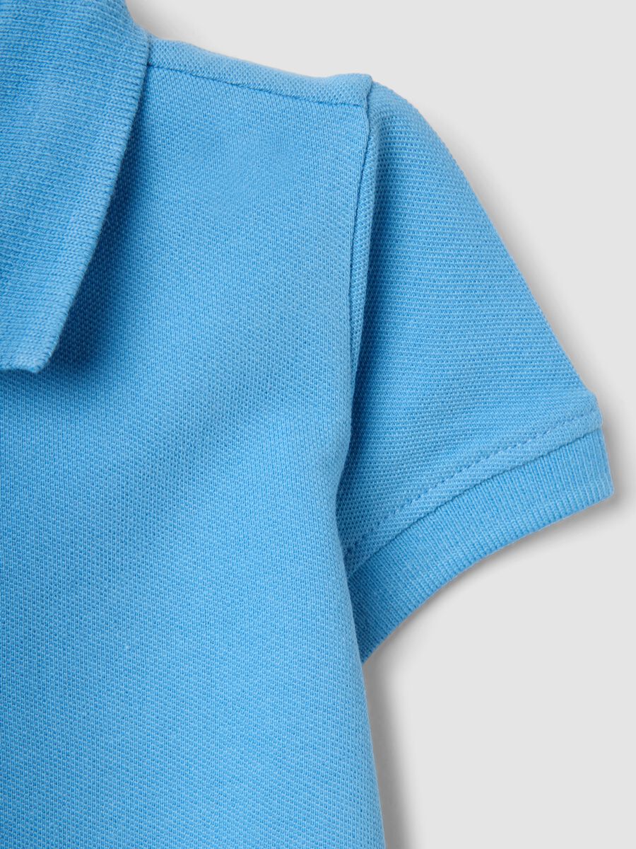 Light blue organic cotton polo shirt for boys, regular fit_3