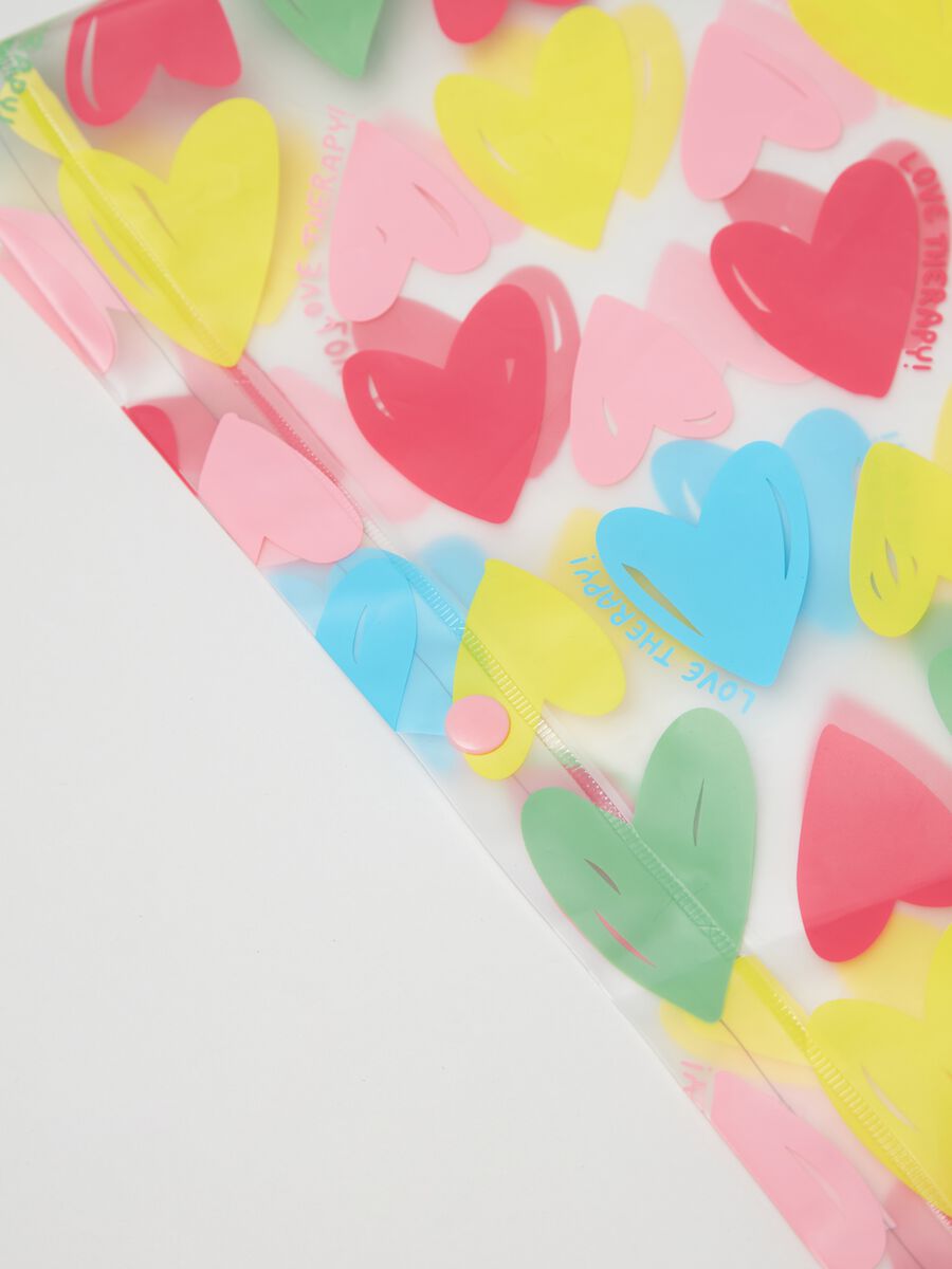 Waterproof poncho with heart print_2