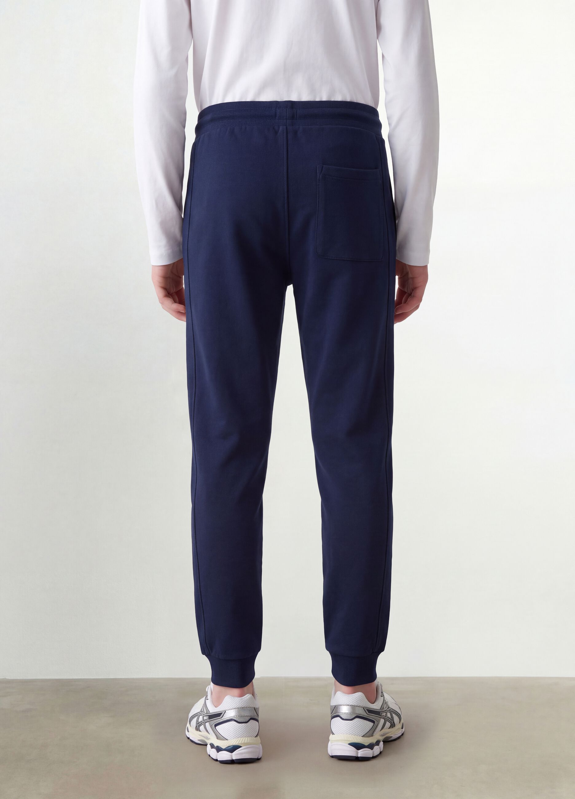 Blaue Joggerhose aus Bio-Baumwolle