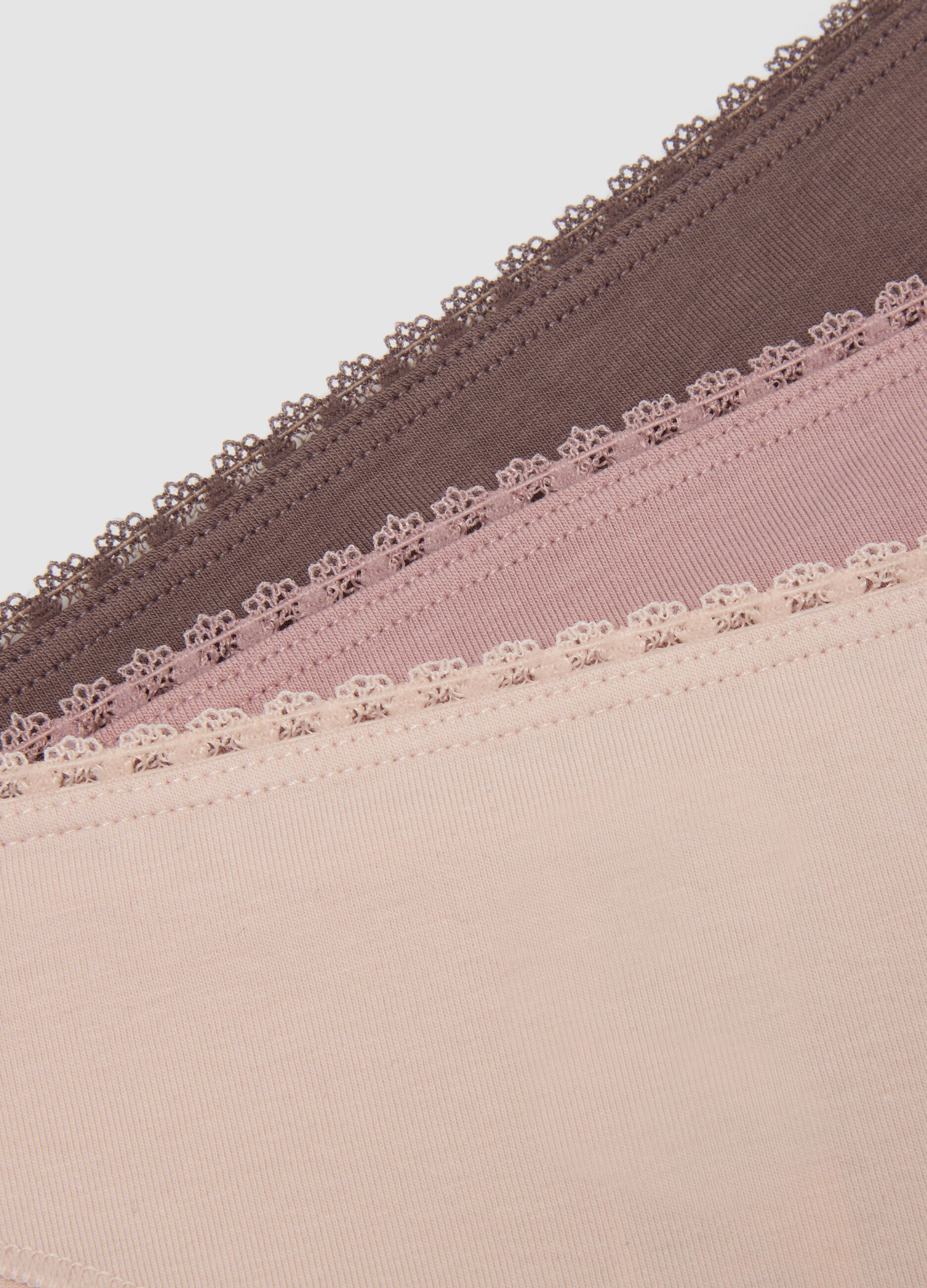 3-pack of multicolour Brazilian briefs in stretch organic cotton