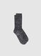 Grey midi cotton blend socks_0