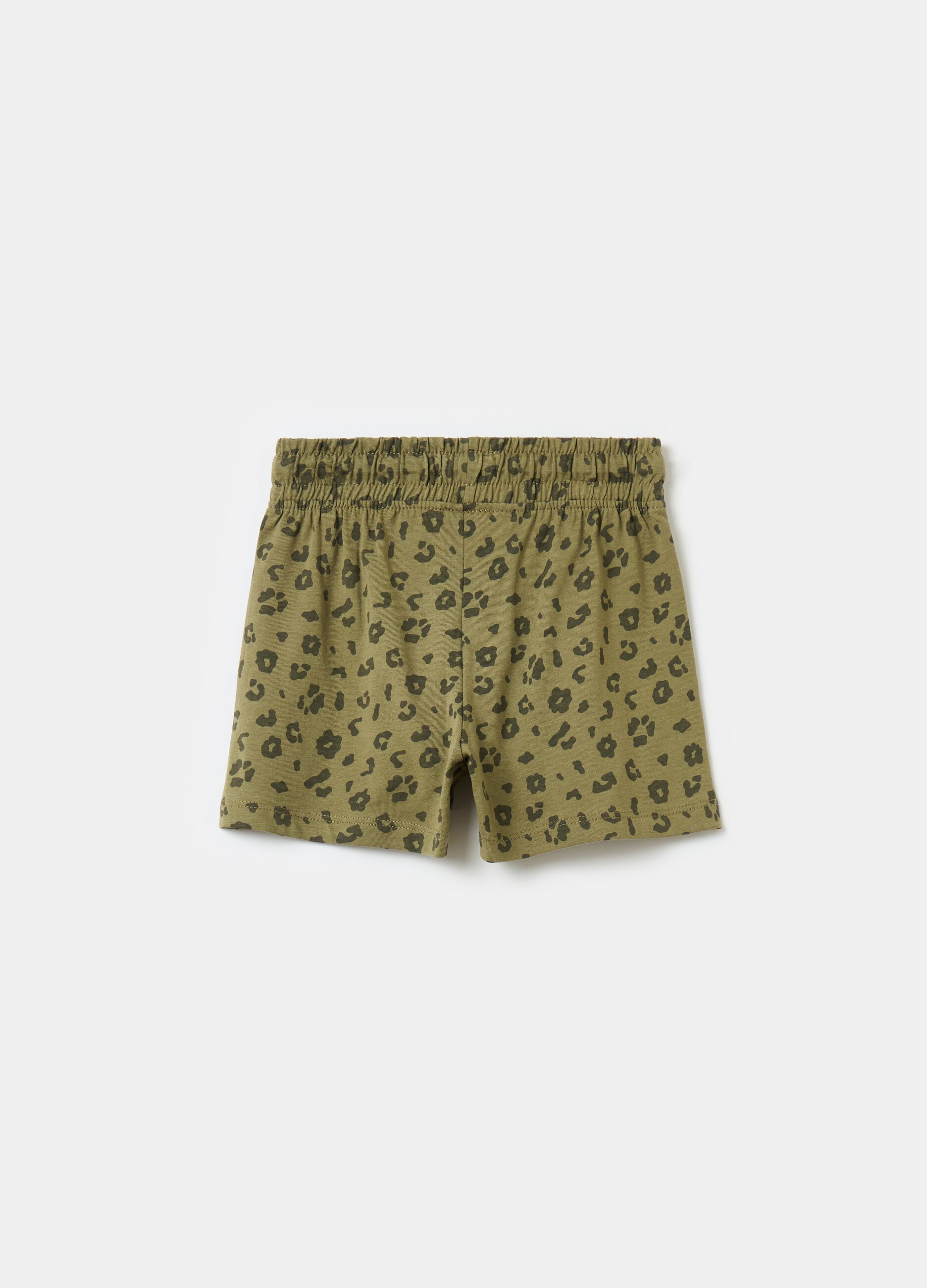 Shorts con estampado animal print