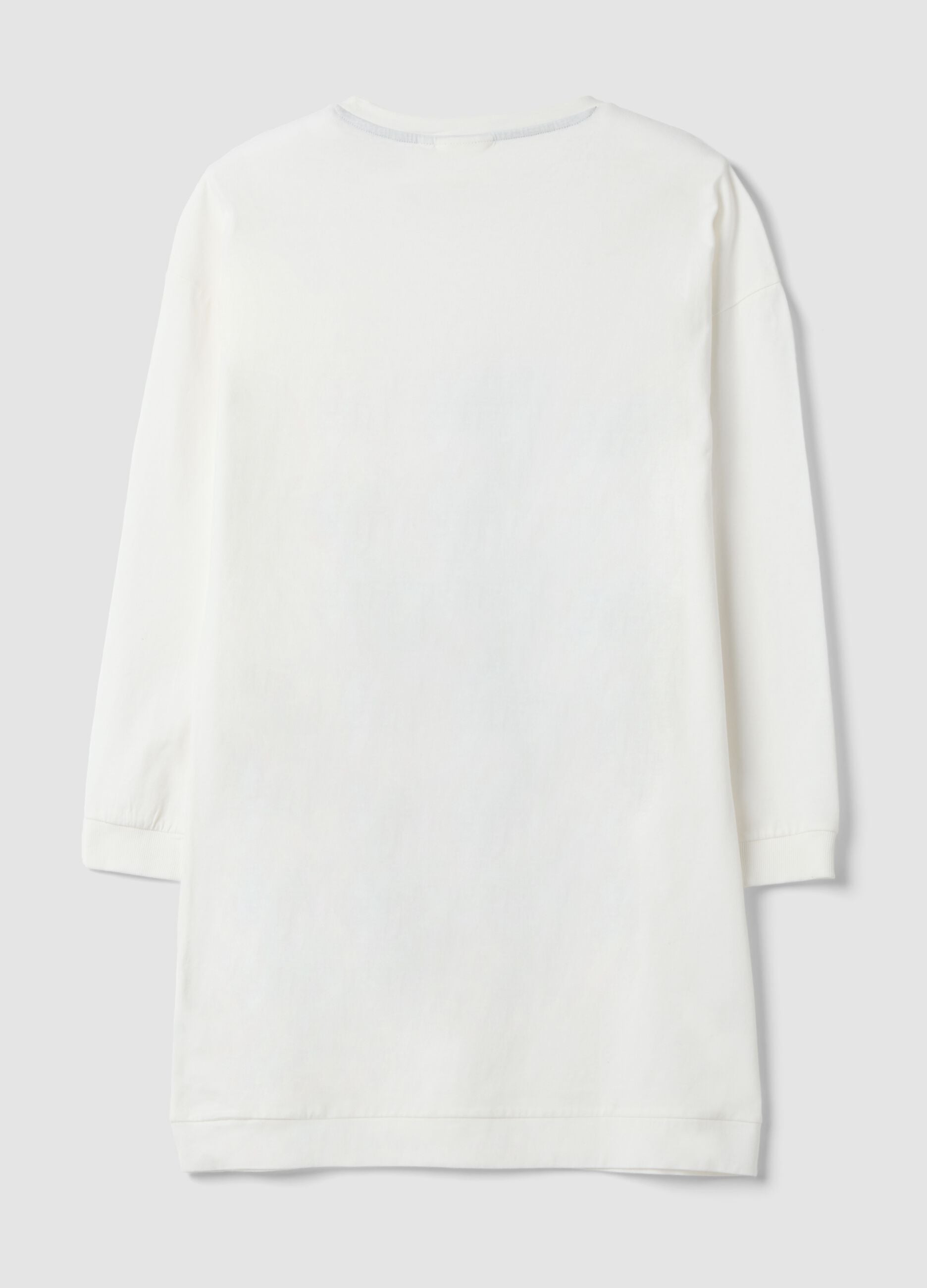 Cream white pure cotton nightshirt with Peanuts print