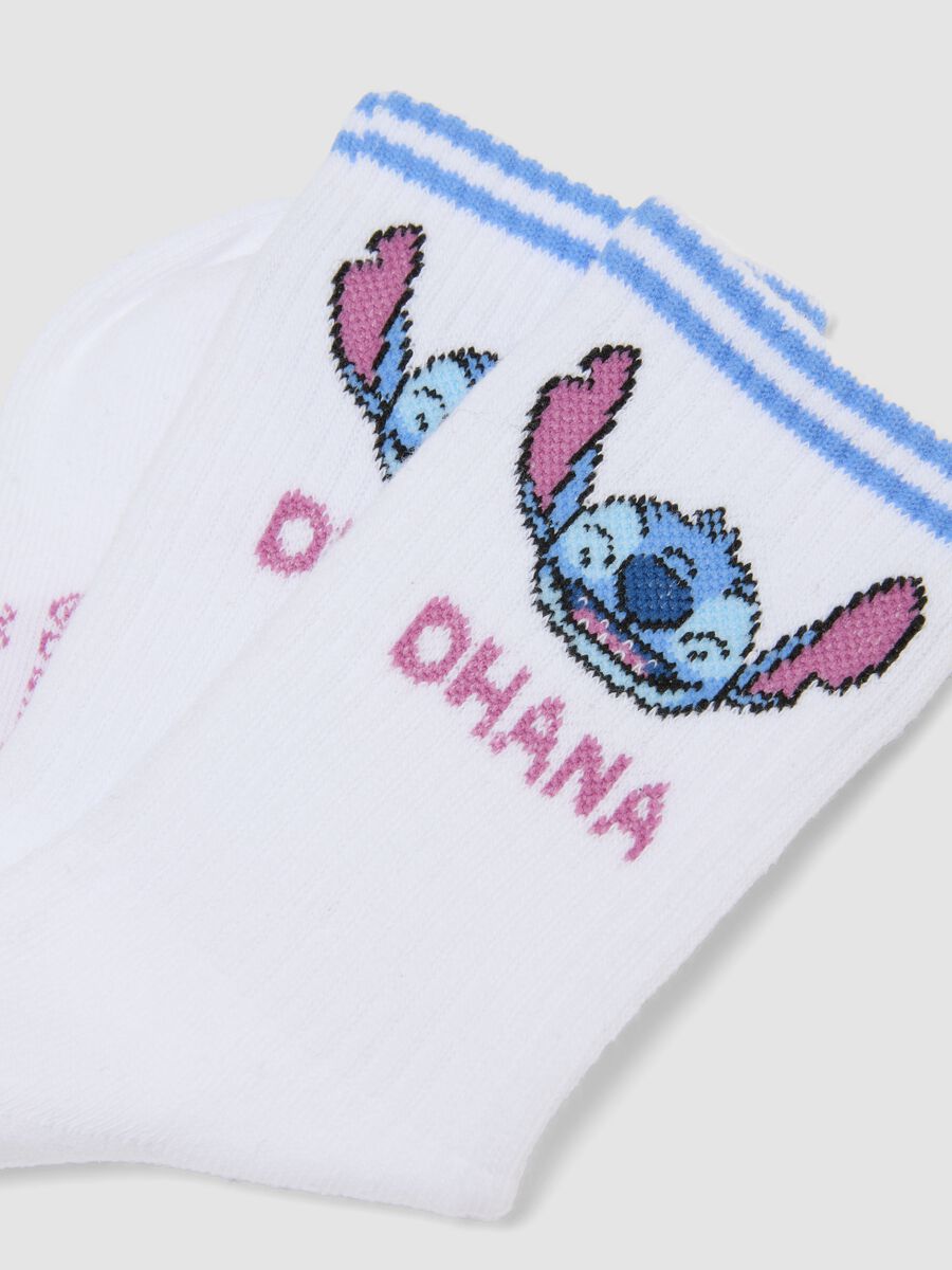 2-pack of multicolour midi socks in organic stretch cotton with Lilo & Stitch print_1