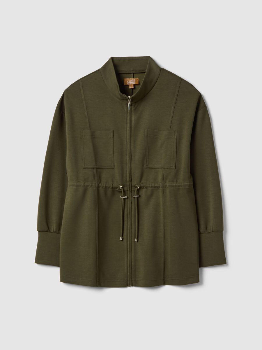 Green relaxed fit maternity sweatshirt in stretch modal blend_0