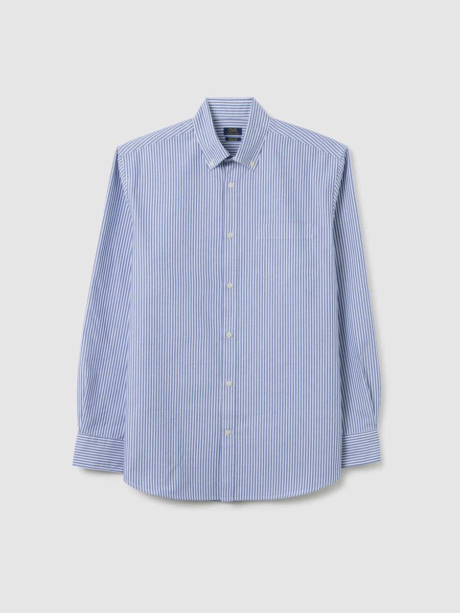 Multicolour cotton blend regular fit shirt_4