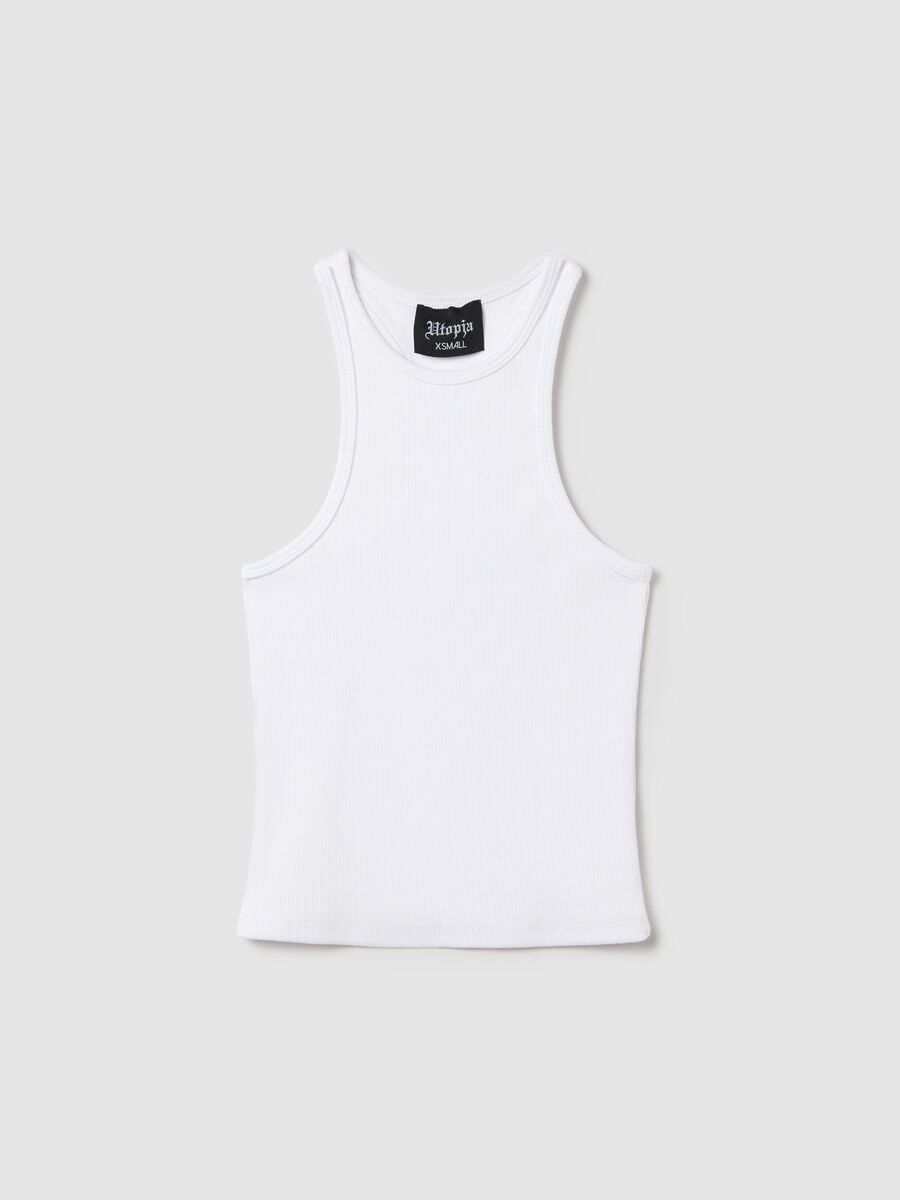 Vest Top Crew Neck White_4