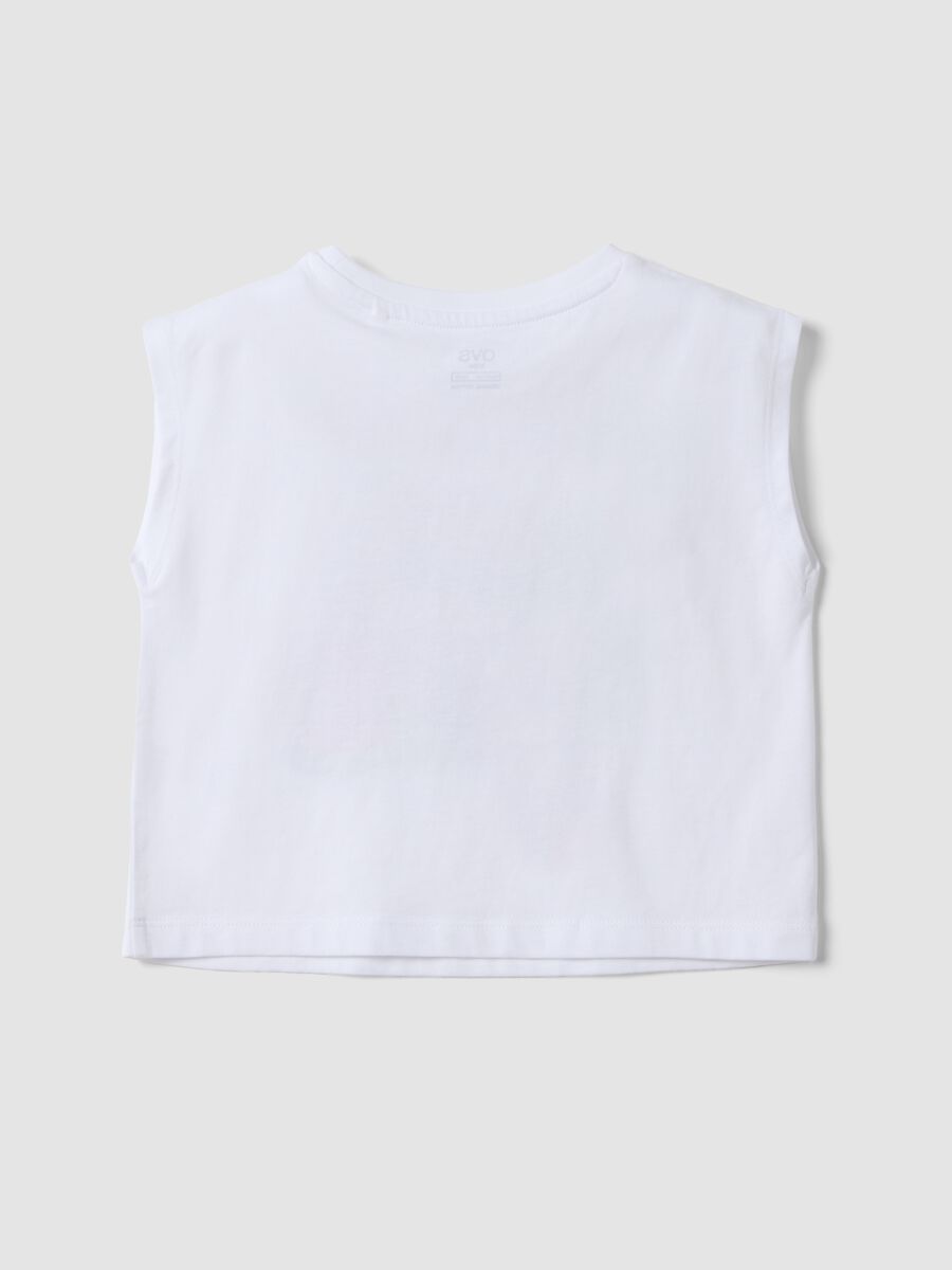 White pure cotton vest top with print_1