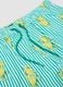 Blaue gestreifte Badeshorts mit Zitronen-Print_1