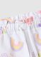 Shorts en coton blanc pour fille avec imprim&eacute;s_2