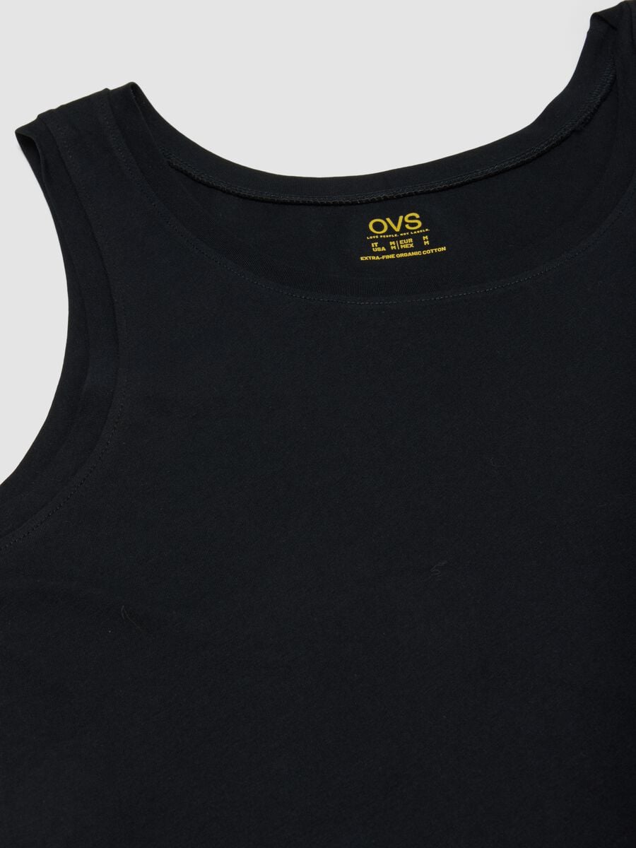 2-pack of black vests in pure extra-fine cotton_6